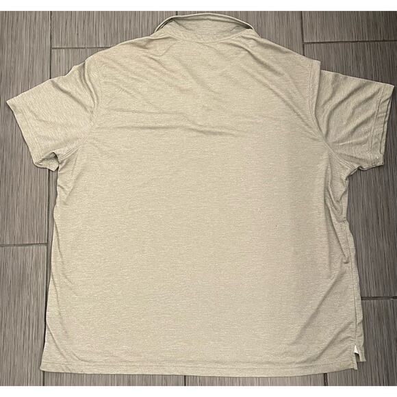 Duluth Trading Mens Gray Relaxed Fit Short Sleeve Polo Size 2XL Zipper Pocket - Picture 4 of 6